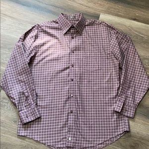 Nordstrom Men’s Classic Fit Button Down Plaid Shirt, Large